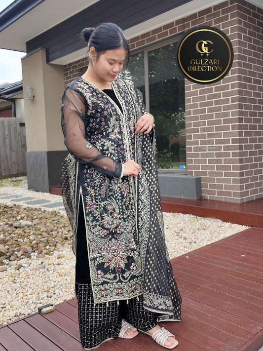 Midnight Onyx Formal Embroidered Suite