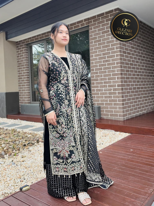 Midnight Onyx Formal Embroidered Suite